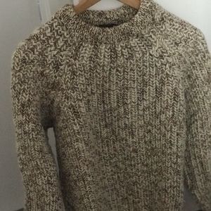 Men's heavy crewneck wool sweater